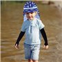 1 Morceau De Protection Du Cou Chapeau De Protection Solaire Et 1 Paire De Manches De Protection Solaire, Plage Pour Enfants, Éq