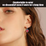 IDNVFY 2 Paires d'oreilles Métalliques, Drapeaux Britanniques - Boucles d'oreilles en Pendule, Boucles d'oreilles d'amour, Boucl