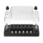 Jtron boitier fusible 12v auto 6 voies boite fusible pour ATO/ATC 1-20A fusible DC32 V M5 connecteur à vis porte-fusible avec fu