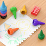 WATSABRO Crayons à Doigts 12 Couleurs Crayons Caryons Bébé pour Tout-Petits Jouets Empilables pour Tout-Petits Bébés Enfants Lav