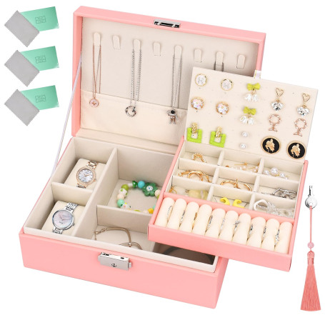 KIMIGO Boite à Bijoux 2 Couches