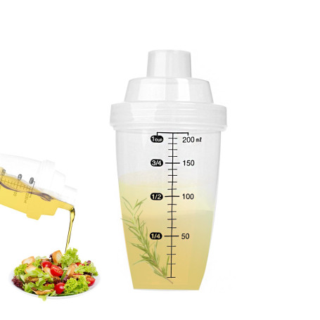 Mélangeur Vinaigrette 200 ml Plastique Sauce Mélangeur pour Salade
