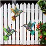 SYEYCW 3 Pièces Metal Colibri Décorations Murale, Coloré Colibri Sculpture, Décoration Murale en Fer Forgé Colibri, Décoration M