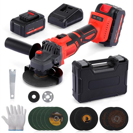 Geevorks Meuleuse d’angle sans fil - 2 batteries de 4000 mAh