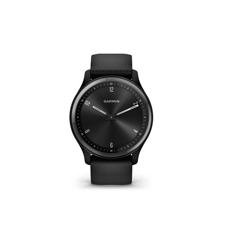 Garmin vívomove Sport - Montre connectée à aiguilles mécaniques et écran tactile - Gray avec bracelet noir - Boîtier 40 mm (Reco
