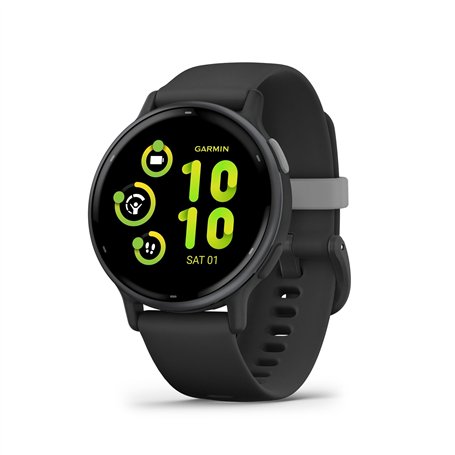 Garmin vívoactive 5 - Montre connectée GPS Sport et santé - Gray avec Bracelet Noir (Reconditionné)