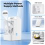 Climatiseur Mobile avec Ecran, 1000 ml Refroidisseur D'air, 4-EN-1 Ventilateur Humidificateur Mini Clim avec Double Pulvérisatio