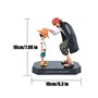 ZKTSRY Figurine d'action One Piece Shanks Touching Luffy - Modèle de figurine d'action - Décoration de gâteau d'anniversaire - F