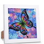 Uirheurd Diamond Painting Enfant Kit de Peinture Diamant Papillon Avec Cadre Diamond Painting Papillon Art Diamant Papillon pour