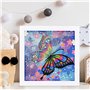 Uirheurd Diamond Painting Enfant Kit de Peinture Diamant Papillon Avec Cadre Diamond Painting Papillon Art Diamant Papillon pour