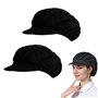 JUGUTA 2Pcs Toque De Cuisinier Chapeau De Chef Unisexe Élastique pour Hommes Femmes avec Bord Cuisinier Maille Intégrale Respira