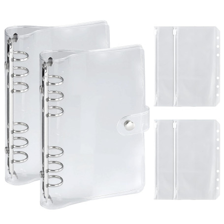 Lot de 2 classeurs à anneaux A6