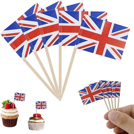 Lot de 110 bâtonnets de drapeau