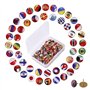Punaises Creative 100 Pièces Drapeau National Push Pins pour Tableau d'Affichage