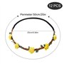 Fleur Bandeau Multicolore Dame Fille Couronne de Fleurs de Bandeaux de Guirlandes Florales pour Fête de Mariage Festival 12 Pièc
