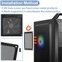 Jesustree Filtres de Ventilateur en PVC, 120mm Filtre Grille Ventilation PC, Boîtier en Maille Anti-Poussière avec Cadre Magnéti