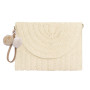 Pochette d'embrayage en Paille, Pochette Mariage Soirée Femmes Paille Sac à Main Enveloppe Plat Sac De Plage d'été Tissés, Boho 