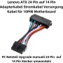 F36S Câble d'alimentation adaptateur 24 broches vers 14 broches pour bloc d'alimentation Lenovo Medion ATX / 24 broches femelle