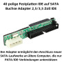 Bolwins M17 Adaptateur SSD/SATA vers IDE 40 Broches, connecteur 7+15 Broches. Permet de connecter Un Disque Dur ou SSD SATA à Un