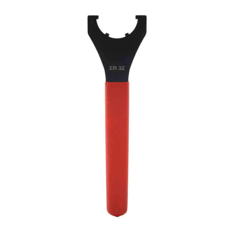 Er32 Clef a Molette de Precision en Caoutchouc Rouge