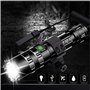 Lampe de poche de chasse tactique 90000 lumens, lampe de chasse super brillante avec montage sur rail, lampe de poche à pressost
