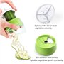POXIAO Spiraliseur de légumes Portable, trancheuse de légumes 3 en 1 Hachoir à légumes spiraliseur de courgettes Gadgets de Cuis