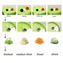 POXIAO Spiraliseur de légumes Portable, trancheuse de légumes 3 en 1 Hachoir à légumes spiraliseur de courgettes Gadgets de Cuis