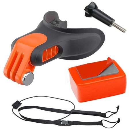 Roexboz Kit de support de bouche pour caméra de sport se connecte à l'artefact de la bouée de surf - Convient pour 9/8/7/6/5/4/3