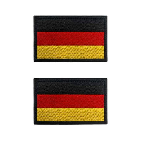 Lot de 2 écussons brodés compatibles avec velcro allemand pour vêtements
