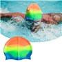 BOBOZHONG Bonnet de Bain Enfants,Bonnet Piscine Enfant Silicone Swimming Cap Bonnet de Natation Enfant pour Cheveux Longs/Courts