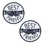 Lot de 2 écussons amusants « Best Friend » avec Hook and Loop Soutenir pour vêtements