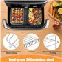 Ensemble d'Accessoires Air Fryer(20PCS), Moules en Silicone de Grande Taille compatibles avec le Ninja Foodi Flex 10,4L AF500EU(