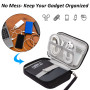 QIMEI-SHOP Sac de Rangement Câbles Petit Electroniques Portable Pochette Rangement Imperméable Organisateur pour Banque d'alimen