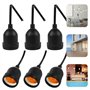 Douilles E27 6PCS Support de Lampe E27 Étanche Adaptateurs de Support de Lampe E27 Étanche de Haut Qualité pour Ampoules à Incan