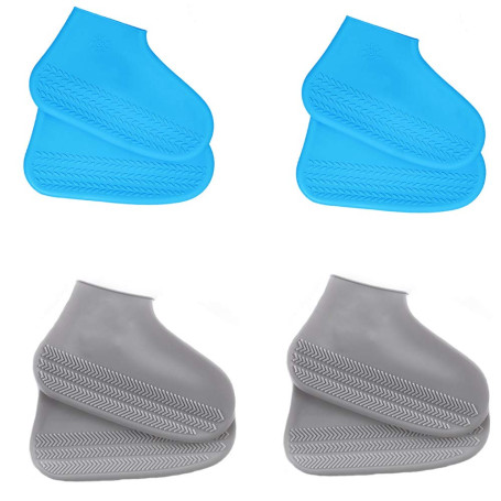 4 Paires Couvre-Chaussures Silicone