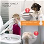 Lot de 2 verrous de toilette pour bébé - Mécanisme de palette sans espace pour la sécurité des enfants - Aucun outil nécessaire