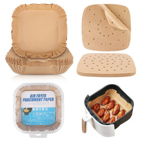 Papier cuisson air fryer，Antiadhésive Disposable Paper Liner Accessoires Air Fryer