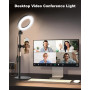 Railee Ring Light avec Trépied et Clip 6" Anneau Lumineux de Table avec Support et Support de Téléphone Lumière pour Vidéoconfér
