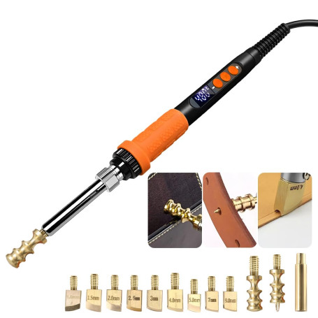 BAUSATZ Machine chauffante électrique 90 W pour cuir - Outil de rainurage du cuir - Outil de polissage pour bricolage