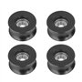 4 pcs U Poulie à Gorge 0840UU Roue Gorge Type d'U Roue de Guidage de Rouleau de Poulie en U 8x40x20.7mm (4pcs 8x40x20.7mm)