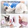 Vinabo Brosse autonettoyante pour animaux de compagnie, brosse à poils longs et courts, pour chiens et chats, brosse douce pour