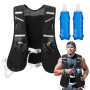 Gilet Hydratation Running Femme Et Homme avec 2 Reservoir Souples 500ml sans Bpa