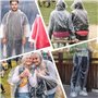 6 Pièces Poncho de Pluie Jetable, Transparent Ponchos,ponchos de pluie jetables imperméables, Jetable Imperméable et Transparent