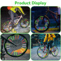 72 pièces Réflecteurs de Rayons de Vélo, Imperméable 360° Visibilité Réflecteur de Rayon, 6 Couleurs Couvre Rayon Velo avec Auto