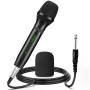 Aokeo Microphones de karaoké dynamiques A350 pour chanter avec housse en mousse et câble XLR de 5 m. Microphone portable compati