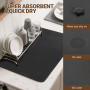 Tapis Égouttoir Vaisselle 40x60cm – Tapis Vaisselle Absorbant et Antidérapant, Tapis Absorbant Vaisselle Idéal pour Bar à Café e