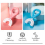 6 Pcs Brosse à Dent Enfant en Forme de U pour Enfant et Bébé avec Tête en Silicone, Masse les Gencives et Fournit un 360° Nettoy