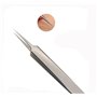 set (3PCS) Silver Professional Retirer les points noirs Pince à épiler Acier inoxydable Droit / incliné et pointu