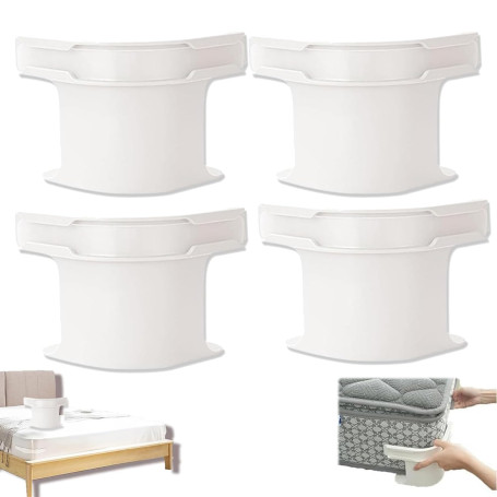 CUVZORA Lot de 4 supports de drap de lit avec bandes de fermeture