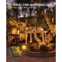 GutPop Lot de 2 guirlandes lumineuses solaires d'extérieur : 12 m 100 LED - Éclairage solaire de Noël extérieur avec 8 modes pou